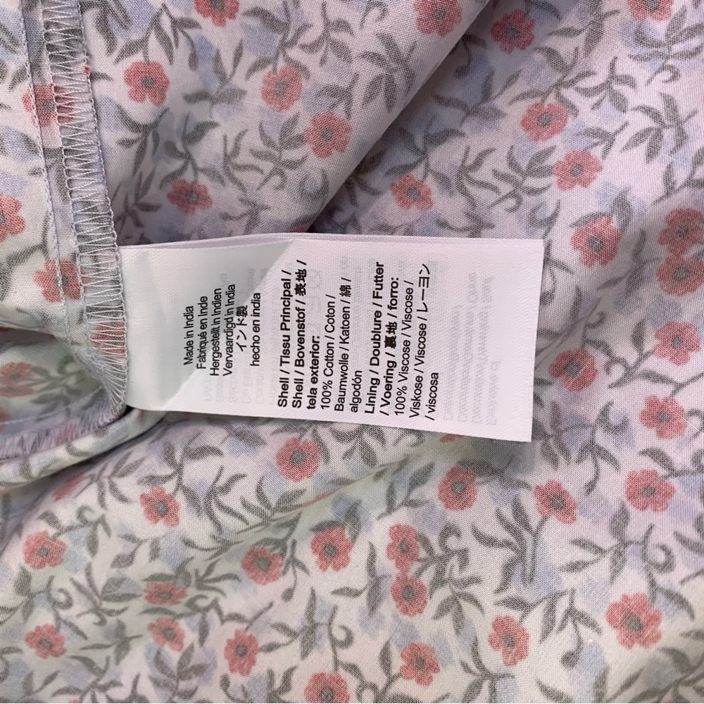 J. Crew NWT short sleeve Meadow midi smocked dress in poppy cotton poplin - Picture 9 of 9